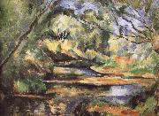 Paul Cezanne of the river through the woods oil painting artist